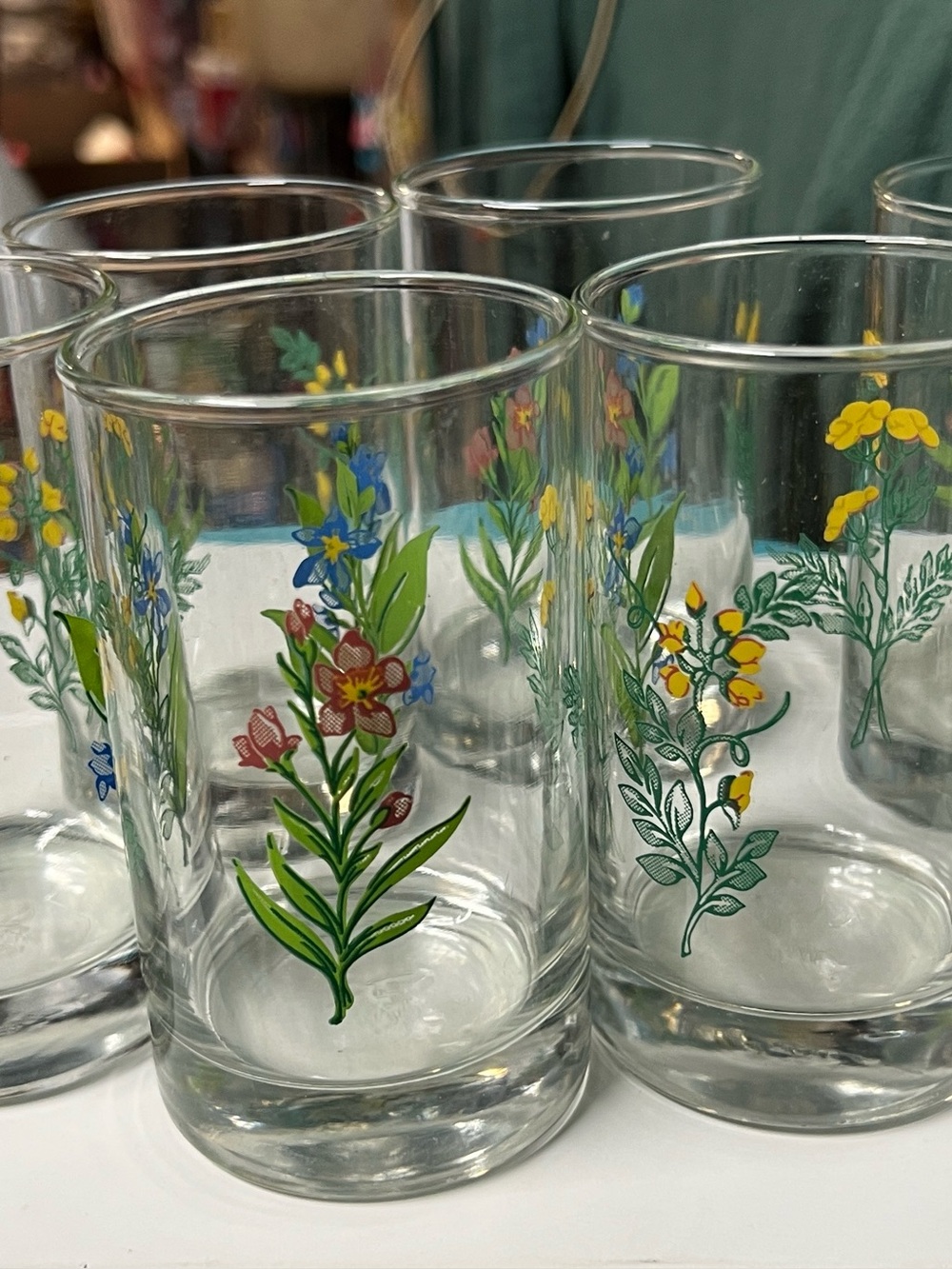 Set of Six MCM 4 inch Juice Glasses by Crisa